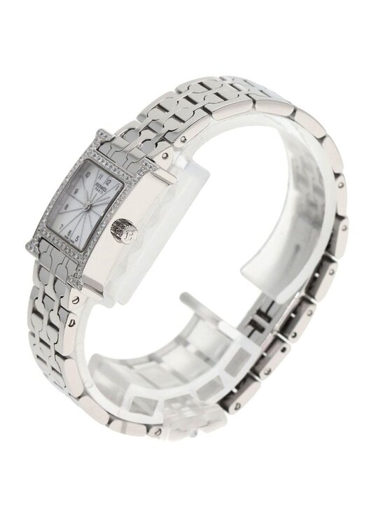 Hermes Watch Mini Diamond SS White Shell display picture 3